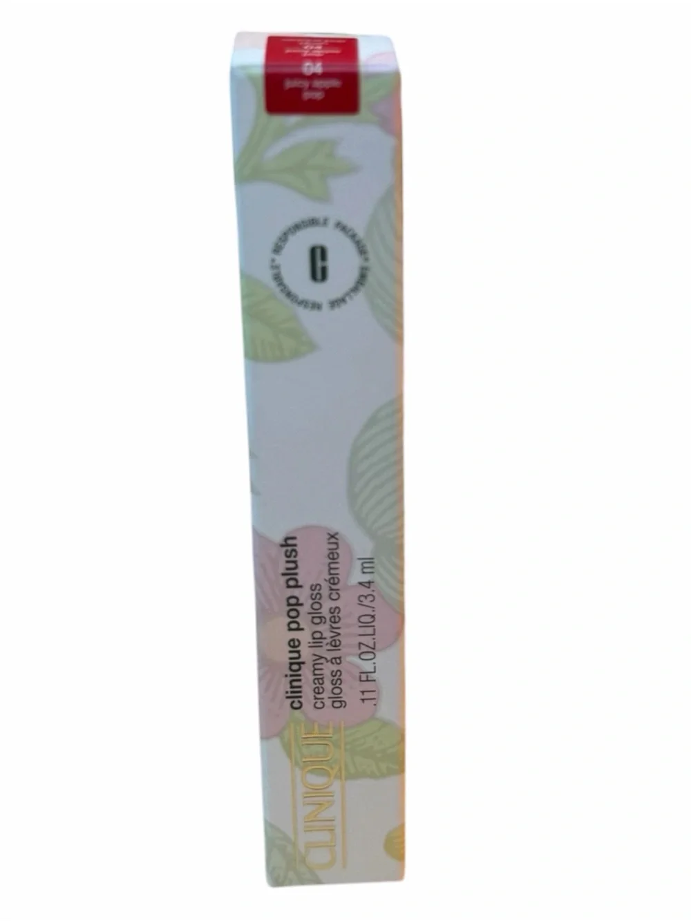 Clinique Pop Plush Creamy Lip Gloss - Juicy Apple Pop Full Size New/In Box